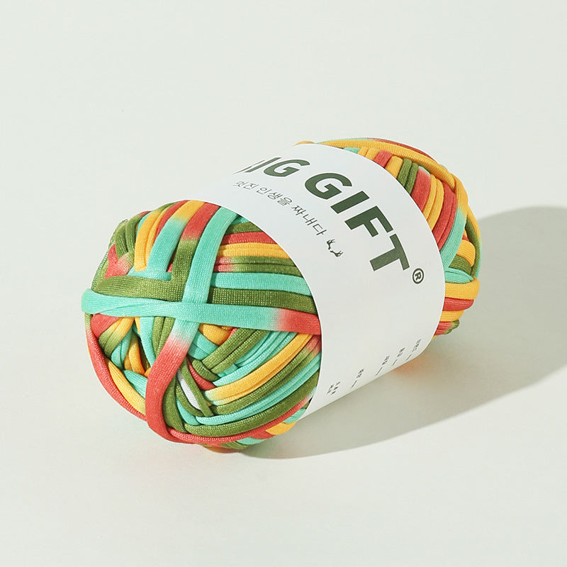 T-Shirt Yarn 100g – Flat Chunky Polyester Cord for Crochet Baskets, Rugs, Bags, Shoes & More