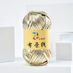 100g Metallic Shiny T-Shirt Yarn | 8CM Wide | Approx. 45M | DIY Yarn for Bags, Shoes & Hats