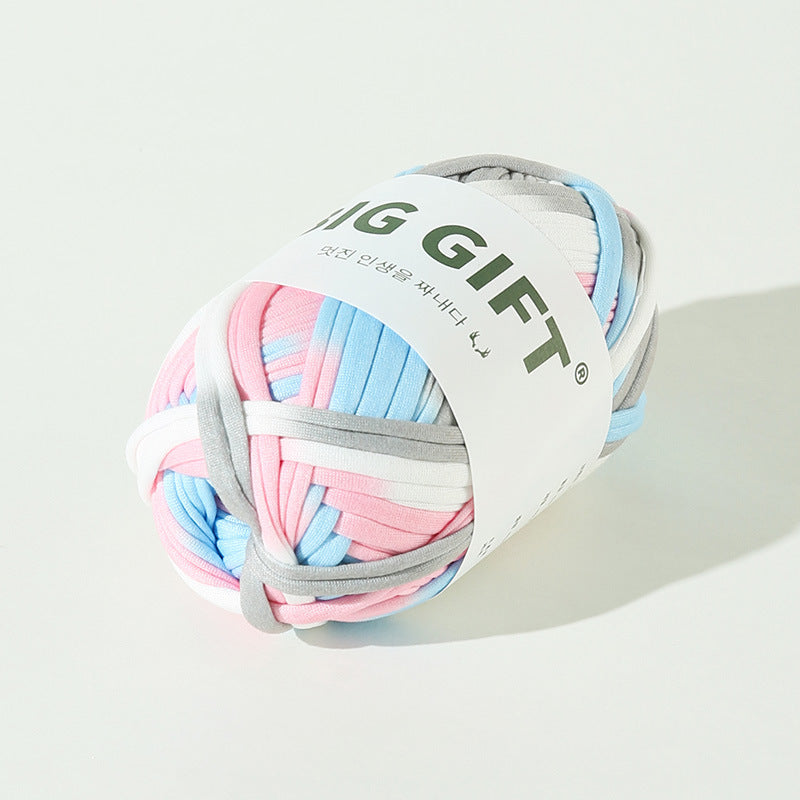 T-Shirt Yarn 100g – Flat Chunky Polyester Cord for Crochet Baskets, Rugs, Bags, Shoes & More