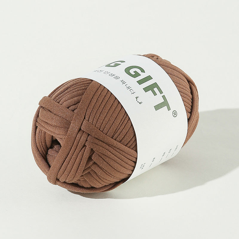 T-Shirt Yarn 100g – Flat Chunky Polyester Cord for Crochet Baskets, Rugs, Bags, Shoes & More