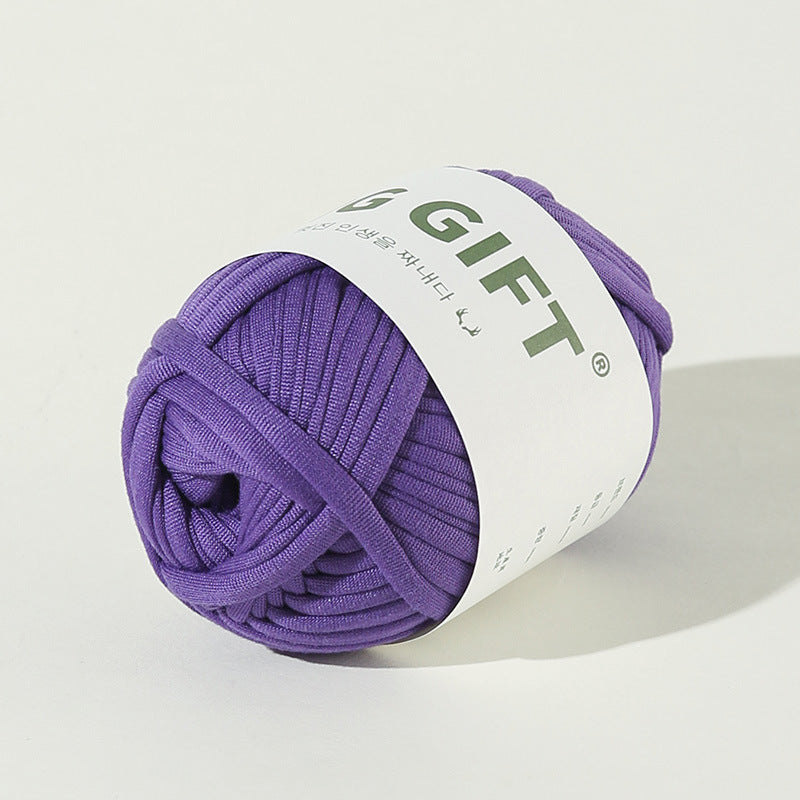 T-Shirt Yarn 100g – Flat Chunky Polyester Cord for Crochet Baskets, Rugs, Bags, Shoes & More