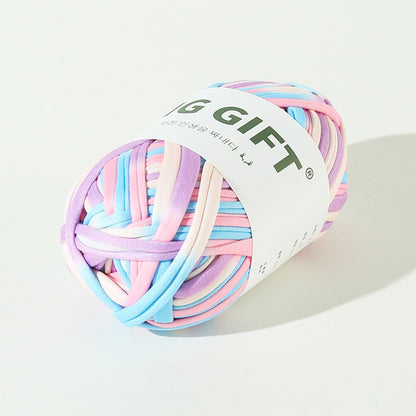 T-Shirt Yarn 100g – Flat Chunky Polyester Cord for Crochet Baskets, Rugs, Bags, Shoes & More
