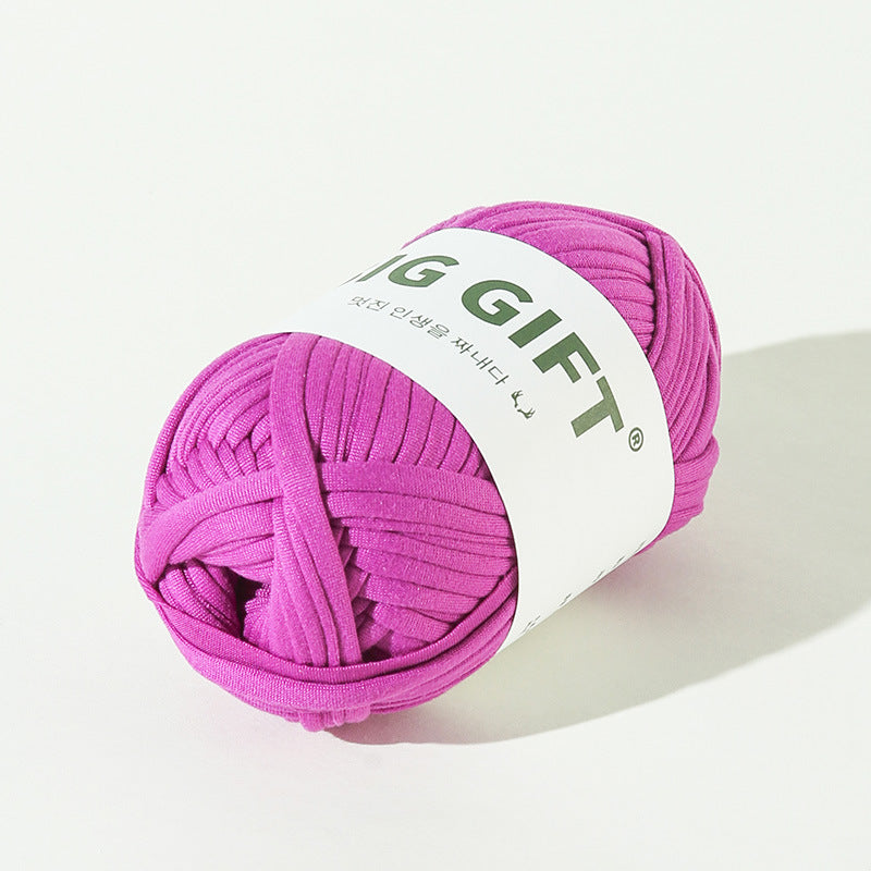 T-Shirt Yarn 100g – Flat Chunky Polyester Cord for Crochet Baskets, Rugs, Bags, Shoes & More
